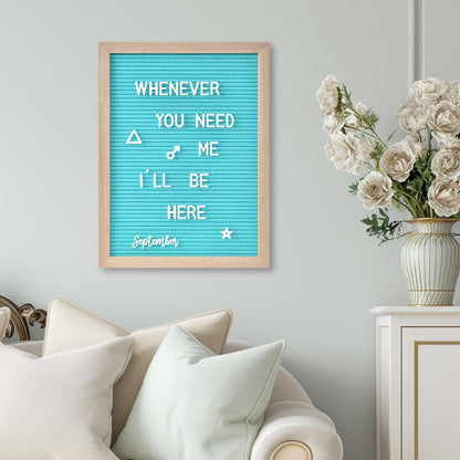 Felt Letter Board with 402 Letters, Numbers & Symbols - 12 x 16 inch Large Changeable Message Board with Wooden Frame Wall Mount Hook, 2 Canvas Bags, Wood Stand (Black)