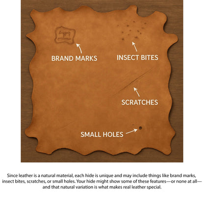 Genuine Leather Sheets for Leather Craft (2mm), Full Grain Cowhide for Tooling Craft Sewing 12"x18" (Chocolate)