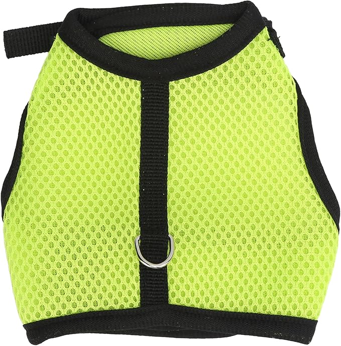 Small Dog Harness, Mesh Cloth Puppy Harness for Rabbits for Small Pets for Guinea Pigs(L, Green)