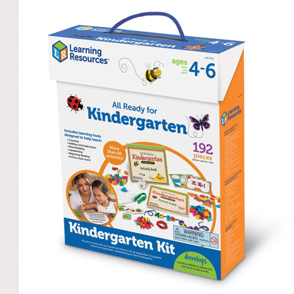 Learning Resources All Ready for Kindergarten Readiness Kit - Classroom Must Haves, Toddler Activities, Homeschool Supplies, Learn to Read, Spelling , Alphabet Kindergarten Workbook