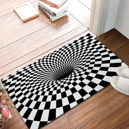 TUBAMQ Welcome 3D Vortex Doormat Indoor Outdoor Patio Optical Illusion Door Mats Non-Slip Entrance Mat for Home,Outside Entry,Yard,Floor,Patio 17x30INCH