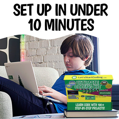Ultimate Coding Kit for Kids 8-12+. Coding Game for Tweens with 100+ Free Code & STEM Projects. Girls & Boys Learn STEM Hands-On with C++ Programming. Makes a Great Gift for Techy Teens.