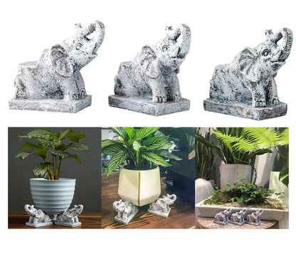 dgudgu Pot Feet for Outdoor & Indoor Planters - Elephant Shaped Planter Risers Improve Airflow & Drainage