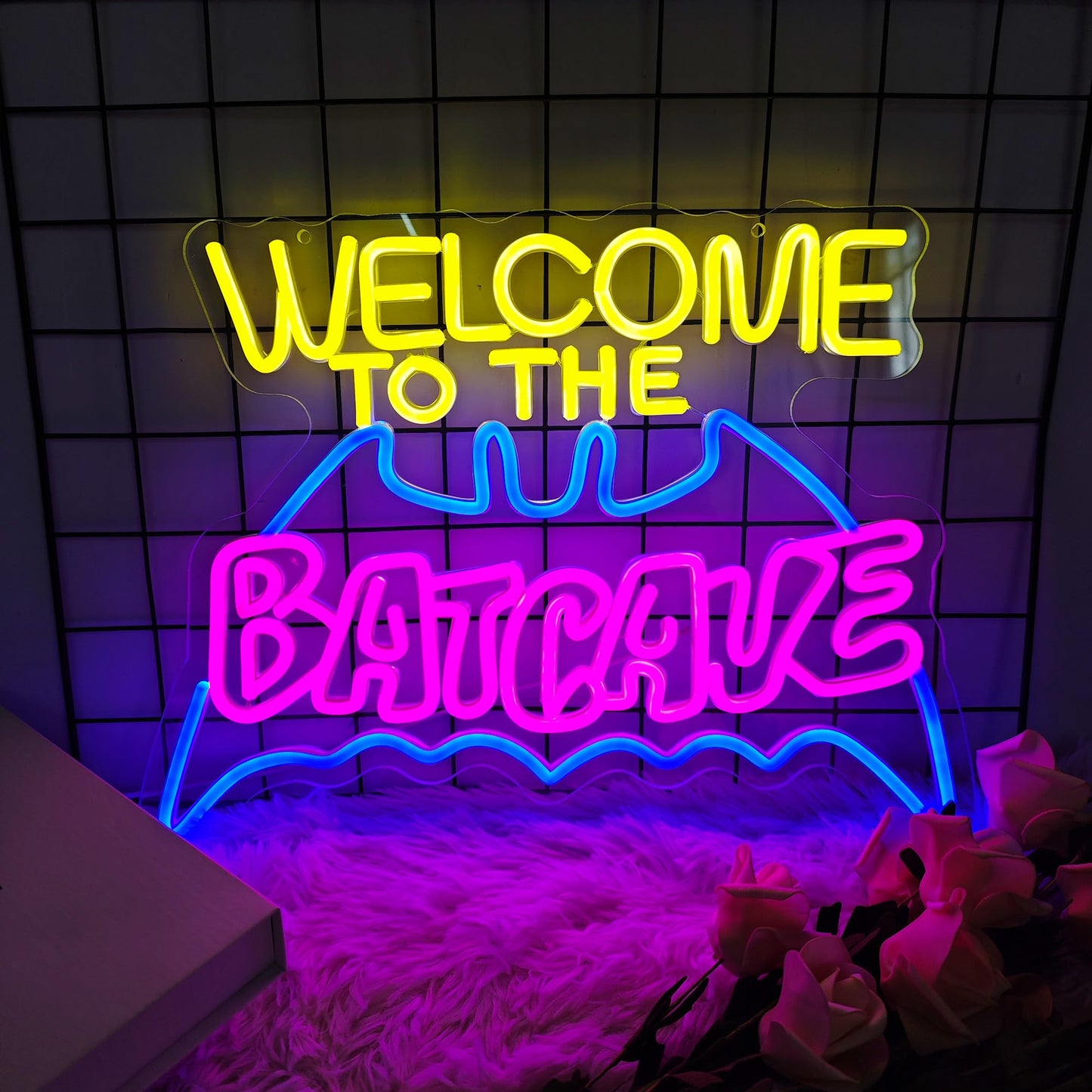 Halloween Bat Cave Neon Sign Gifts for Men Night Light Man Cave Bar Decor Bat Led Lights for Bedroom Home Bar Club Party Decorations Mens Gifts for Birthday