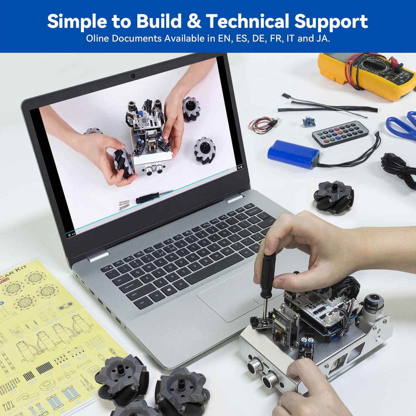 SunFounder Smart Robot Car Kit Compatible with Arduino UNO R3, FPV, ESP32 CAM, APP Romote Control, Educational Robotic Kit for Adults