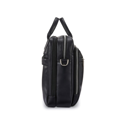 Samsonite Classic Leather Toploader Briefcase, Black, One Size