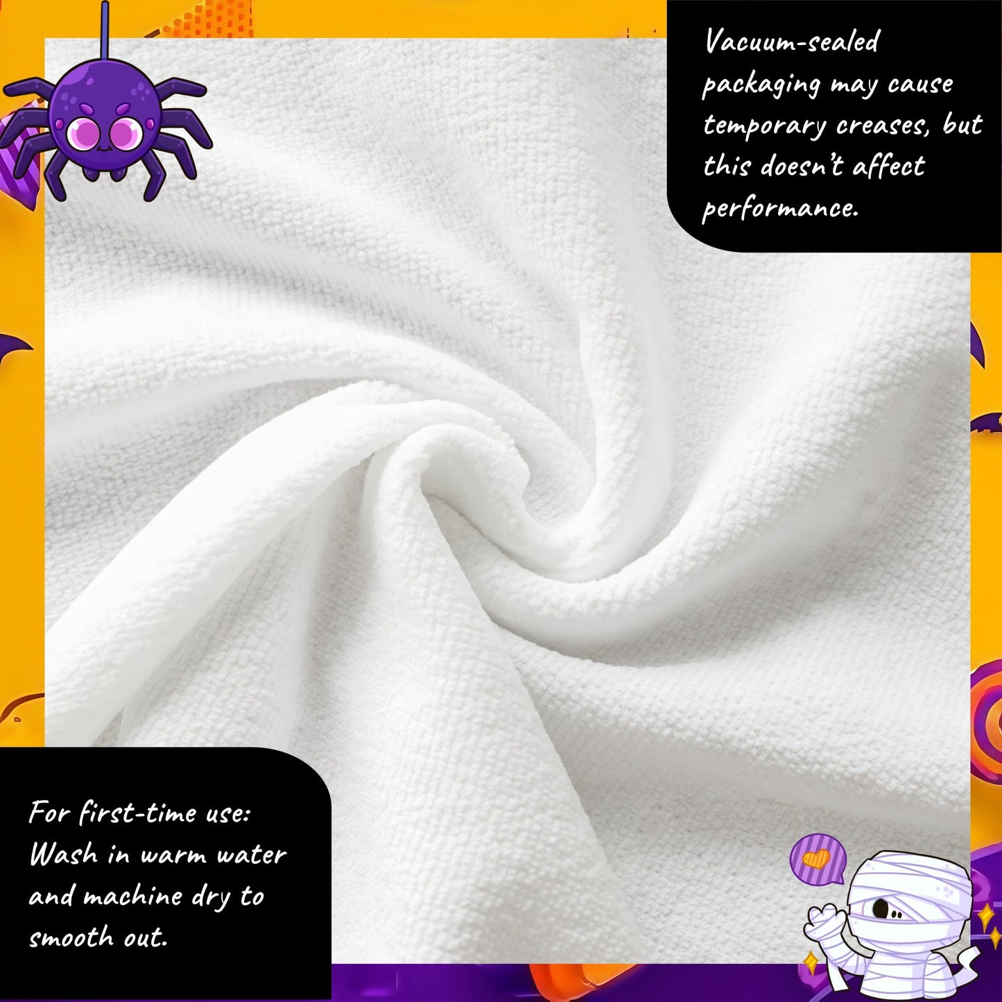 Cxtoweley Pink Ghost Decor Kitchen Towels Set of 2-18x26 Inch Halloween Dish Towels, Cute Spooky Polyester Towels for Bathroom & Farmhouse Decor