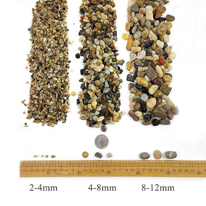 20LB Coarse Sand, Colored Rocks Pebbles, Quartz Sand for Cactus Bonsai, Succulent Plant Bonsai Paving, Vase Filling Decoration, Natural Sand for Fish Tank Decoration Paving(2-4mm)