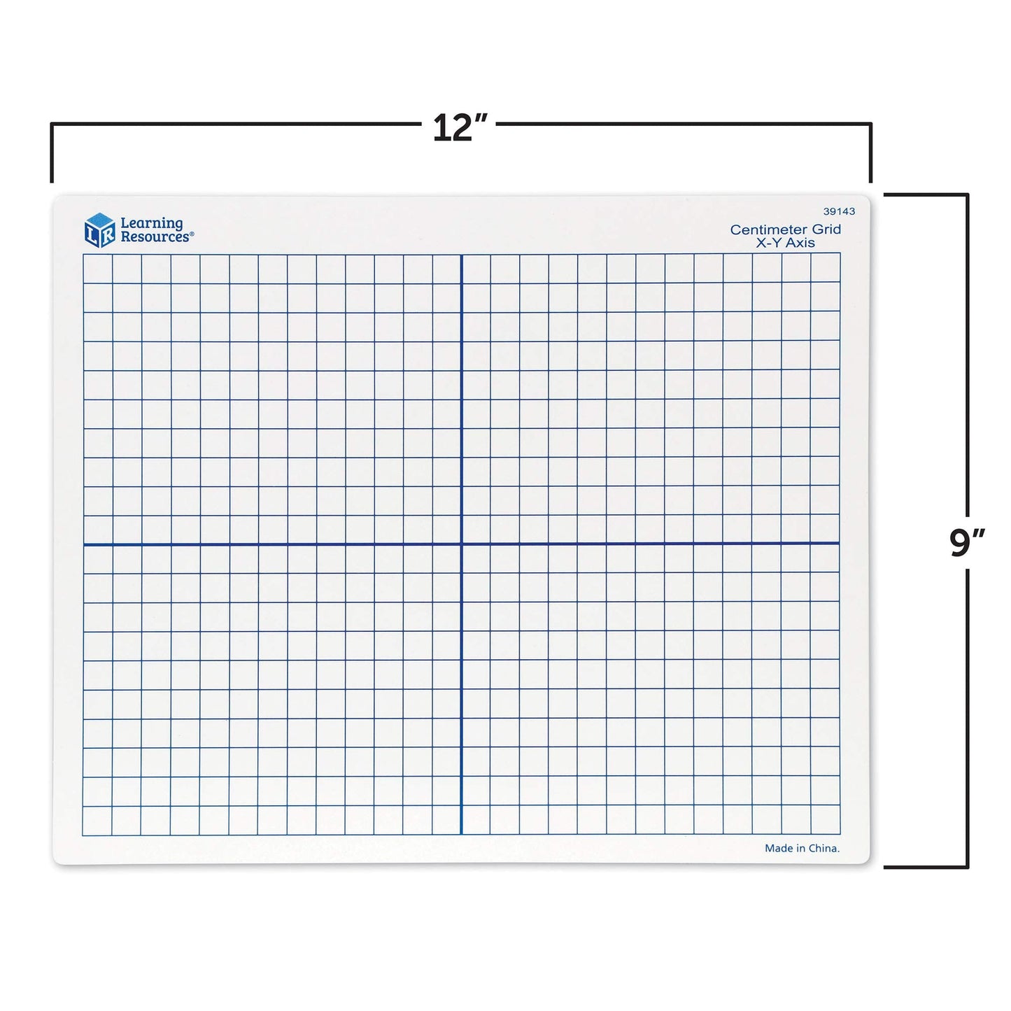 Learning Resources 9"x 11" Double Sided X-Y Axis Dry Erase Mats, Graphing, Math Classroom Accessories, Teaching Aids, Set of 10, Ages 6+
