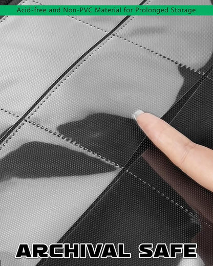 Lzerking 2 Pack 9 Pockets Trading Card Binder, Black, 40 Sheets, 720 Cards, Baseball, Football, Basketball, K-pop Photocard