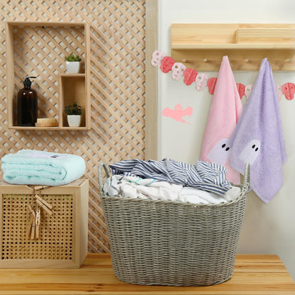 Remagr 3 Pcs Pastel Ghost Halloween Hand Towels Embroidered Pink Green Purple Ghost Halloween Spooky Cotton Hand Bath Towels for Bathroom Kitchen Decor Gift, 29.5" x 13.8"