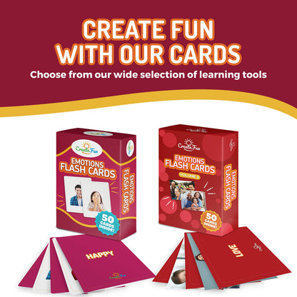 50 Emotions Flash Cards Volume 1 - Feeling Photo Cards for Kids, Adults, Seniors, Homeschool, Speech Therapy, ABA, Dementia, Aphasia, Occupational Therapy, ESL and Autism Learning Material