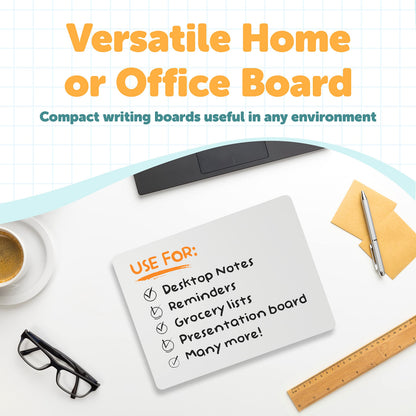 Dry Erase Lapboards - Pack of 25 Whiteboard Set - 9x12 - Student Single Sided - Improve Children's Classroom Learning with Reusable, Durable, Portable White Boards