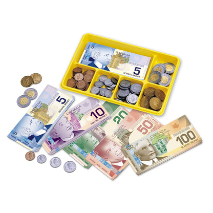 Learning Resources Canadian Currency X-Change Activity Set - Money for Learning, Pretend Play Money Set for Kids, Pretend Dollar Bills, Toy Coins, Canadian Play Cash