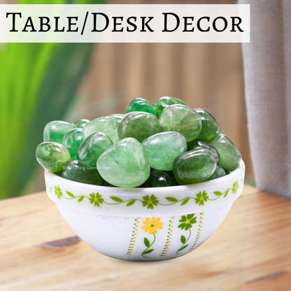 Amazing Gemstone Green Strawberry Quartz Crystals and Healing Stones Tumbled - 1 oz Green Strawberry Quartz Stone, Healing Stones for Energy Balance, Premium Polished Gems Rocks for Meditation