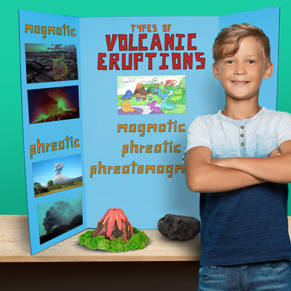 Flipside Products 36” x 48” Project Boards for Presentations, Science Fair, School Projects, Event Displays and Trifold Picture Board, Proudly Made in USA - Sky Blue - 10 Pack