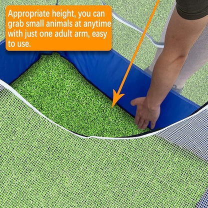 Small Animals Playpen,Reptiles Cage,Chicken Run Coop Chicken Playpen Breathable Transparent Pet Playpen Pop Open Outdoor/Indoor Exercise Fence,Portable Yard Fence (Blue)