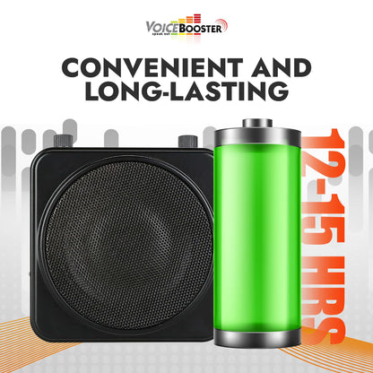 VoiceBooster Portable Voice Amplifier for Teachers - 22W Rechargeable Speaker - Wired & Wireless Microphone Headset for Classroom, Tour Guide, Public Speaking, Built-in MP3 Player & FM Radio - TK9400