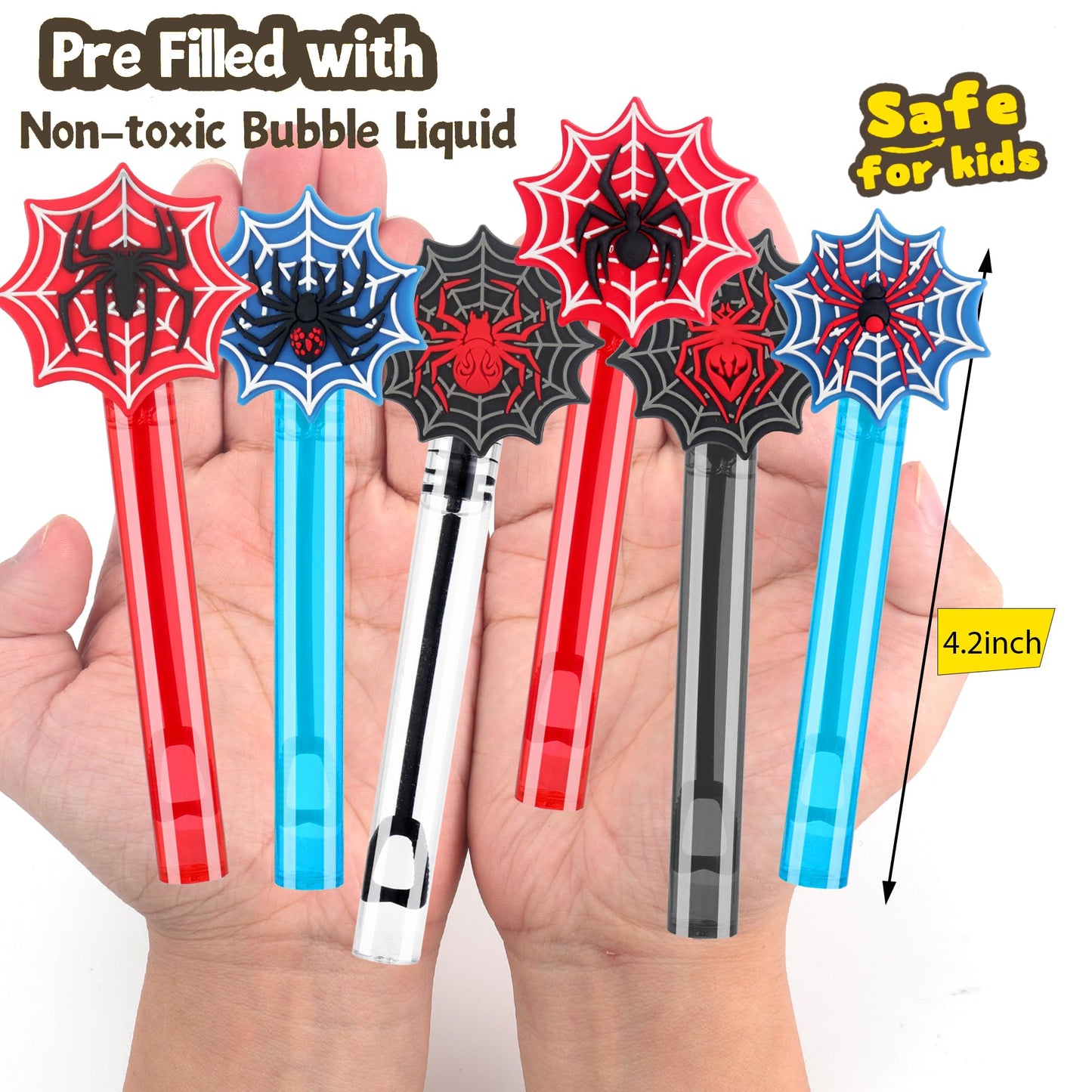 24PCS Bubble Wand for Party Favors Decorations Supplies Classroom Prizes Valentines Easter Halloween Christmas Bags Basket Stuffers Gifts