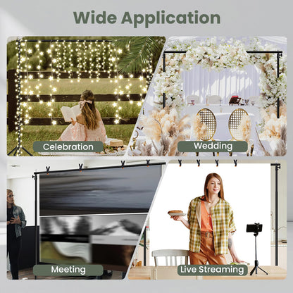 10x7 ft Backdrop Stand, Maxztill Adjustable Photo Studio Background Stand Support Kit, Banner Stand for Parties Wedding Photography Decoration with Carrying Bag