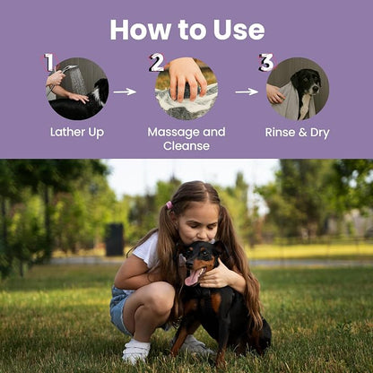 Project Sudz Gentle All Natural Dog Shampoo – Lavender | Soothing Liquid Shampoo for Dogs | Calming, Eco-Friendly, Non-Toxic, Made in USA
