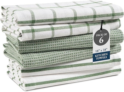 LANE LINEN Cotton Kitchen Towels Set, Quick-Drying Dish Towels, Premium Hand