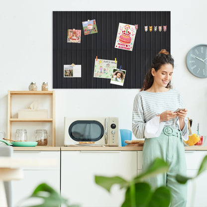 Yunihome Cork Board for Walls 36" x 24", 6 Pack Felt Bulletin Board Wall Tiles with 30 Push Pins for Home Kitchen School Office Wall DIY Decorative