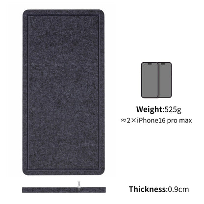 Lightomorrow Bulletin Board, 35 x 17 1/2 inches Felt Board - Decorative Pin Board, Cork Board Alternative for Wall, Foldable Self-Adhesive Vision Board Prayer Board with 20 Pushpins Dark Gray