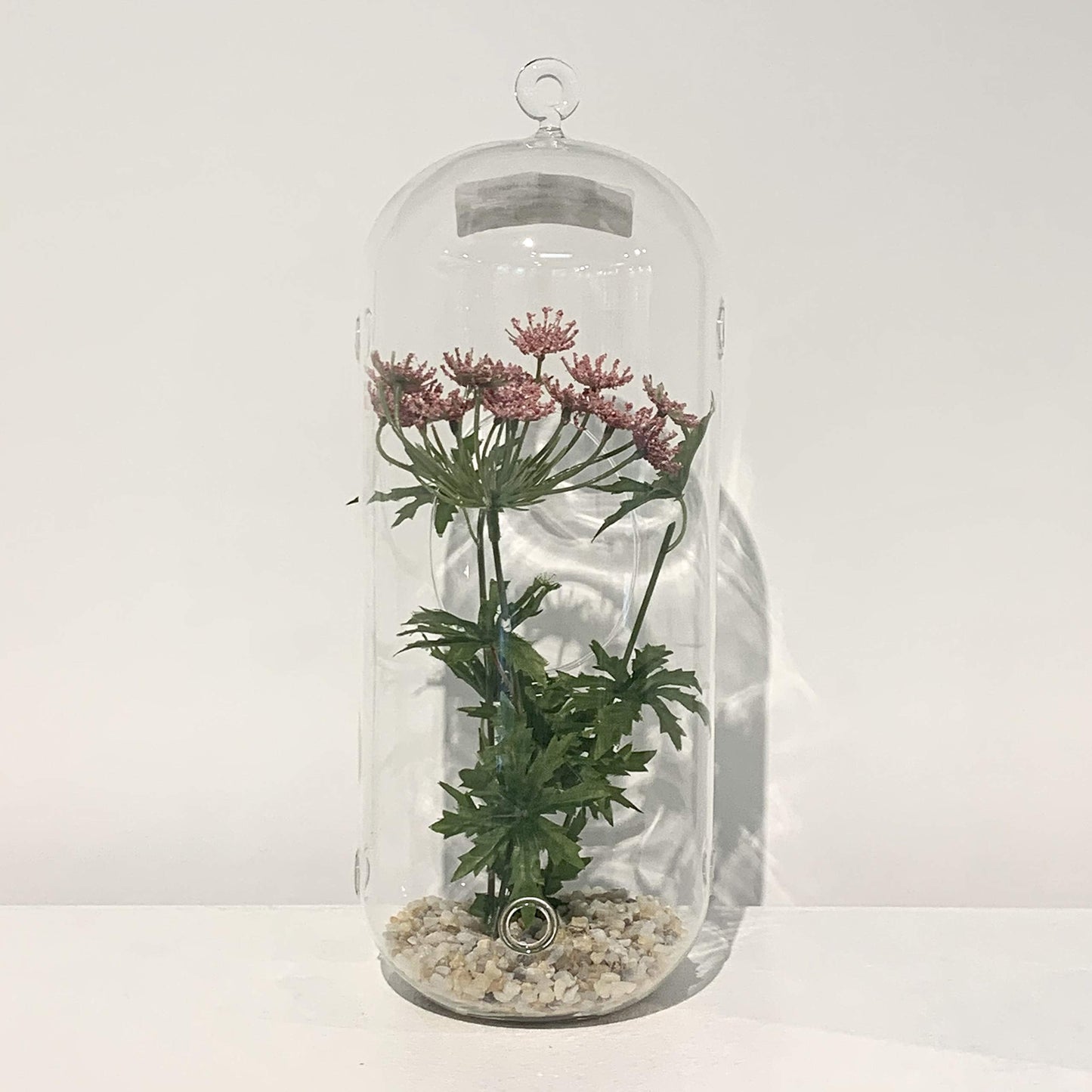 WGV Hanging Glass Plant Terrarium, Width 5", Height 12", Lantern DIY Air Succulent Planter Clear Tea Light Votive Candle Holder, Wedding Event Office Home Outdoor Decor, 1 Piece