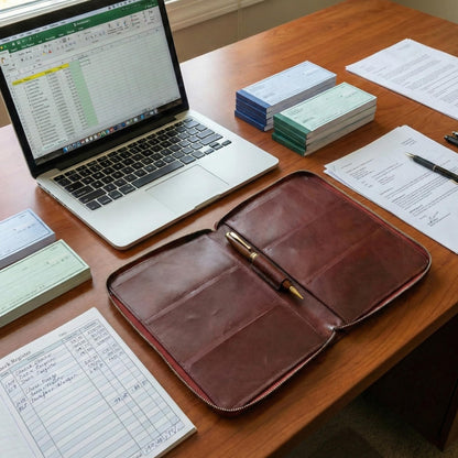Evermart Deals Genuine Leather Checkbook Cover for Multiple Check Books - Checkbook Organizer for Up to 6 Books With Duplicate Checks - Checkbook Holder for Women and Men, Gift for loved ones