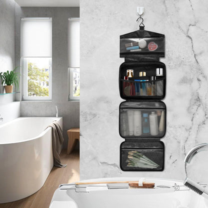 MNSRUU Hanging Toiletry Bags for Women Travel, Gothic Halloween Luminous Bats Toiletry Organizer Portable Travel Toiletry Bags Clear Wash Bags Makeup Bag Cosmetic Bag