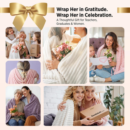 Bedsure GentleSoft White Throw Blanket for Couch - Birthday Gifts for Women Mom Her Girls, Cozy Fleece Blanket for Sofa Bed, Living Room Home Bedroom Decor Dorm Essentials, Off White, 50x60 Inches