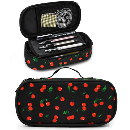 Droerfes Cherry Pencil Case Pencil Pouch Large Capacity Pen Bag School Office Organizer Stationery Storage Box For Girls Boys Teen Kids