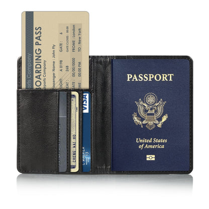 UUcovers Passport Holder Cover Case PU Leather RFID Blocking Card Pockets Holder Cute Luggage Magnetic Wallet Passport Holder Case for travel Women Men, Don't Touch