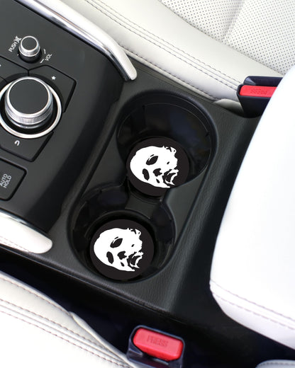 Elektroplate Officially Licensed Michael Myers Halloween Automotive Ceramic Coasters (2.6" Diameter) | Universal Fit for All Cars, Trucks, SUVs, and More | Absorbent Non-Slip Durable | Set of 2