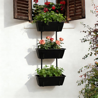 OYEAL Railing Planter Box Raised Garden Bed 32" Tall Elevated Planter Boxes