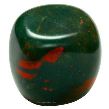 Amazing Gemstone Bloodstone Crystals & Healing Stones Tumbled - 1 oz Bloodstone Stone Gem Stones, Natural Healing Energy Balance, Stress Relief - Premium Polished Gems Rocks for Meditation & Wellness