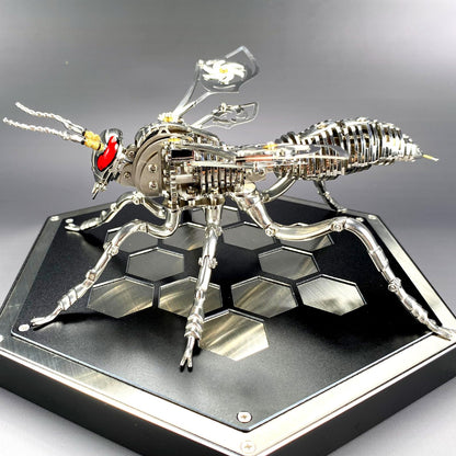 OreilleStar 3D Metal Puzzles for Adults Model Kits of Northern Giant Hornet Mechanical Wasp Building Blocks, Difficult DIY Assembly for Men (3D Metal Wasp-Silver)