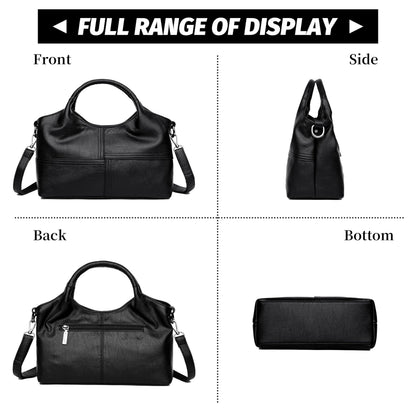 FSD. WG Leather Shoulder Bags Purses and Handbags for Women Top Handle Tote Satchel Ladies Hobo Bags
