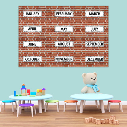 Qyeahkj Red Brick Bulletin Board Paper Roll Fireplace Bulletin Board Background Paper Fade Resistant Chimney Classroom Decoration Poster Art Craft Home Wall Education Decoration Supplies 17.7in x 20ft