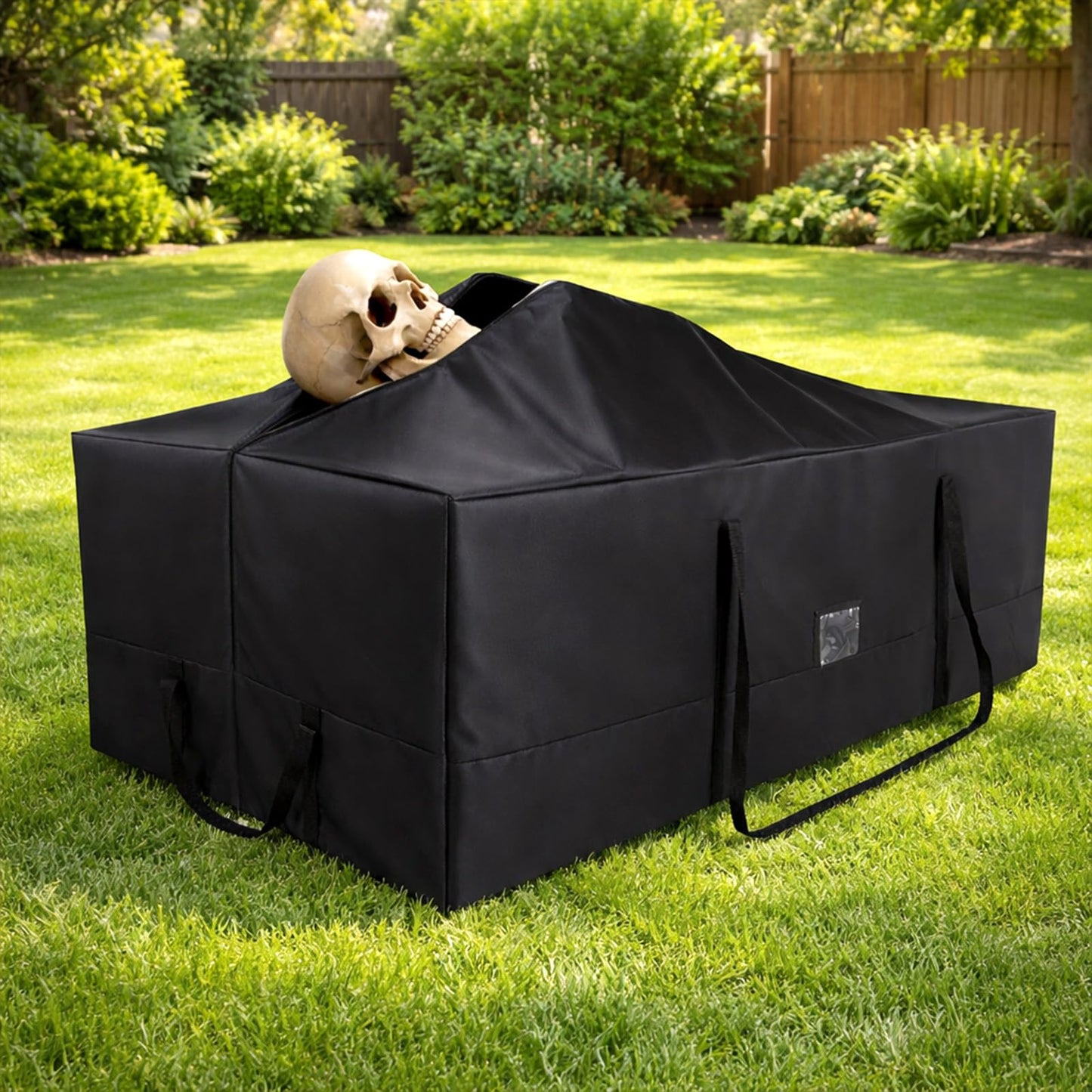 3.66m/12ft Skeleton Storage Bag, 600D Oxford Waterproof Large Heavy Duty Christmas Tree Storage Bag with Reinforced Handles Dual Zippers & Pocket for 12 Foot Skeleton & Artificial Trees