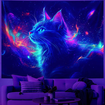 BVBOX Blacklight Tapestry,Animal Tapestry Glow In The Dark,UV Reactive Black Light Upright Posters Wall Hanging for Bedroom Dorm Living Room Backdrop Decor (Spider, 90" L x 70" W)
