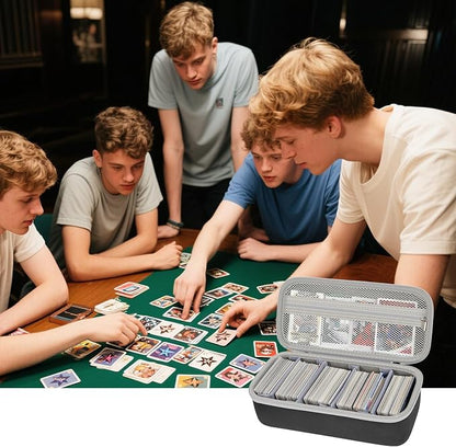 ALKOO Premium 900+ Trading Card Carrying Case - Hard Shell TCG Travel Storage Bag with Dividers & Shoulder Strap - Holds 900+ Sleeved Cards or Deck Boxes - Compatible with MTG & Sports Cards
