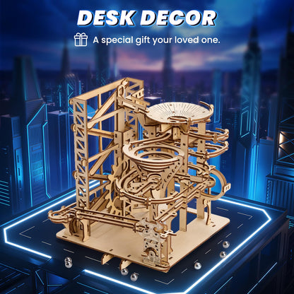 Uplike 3D Wooden Puzzles for Adults: 330 pcs 3D Mechanical Wood Marble Run with Roller Coaster Model Kit for Brian Teaser to Build - Christmas Hobbies Craft Kits Puzzles for Adults Home Decor Gifts