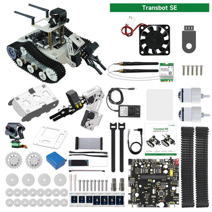 Yahboom DIY Programmable Project ROS Starter Tank Chassis Robot with AI Camera for Jetson Nano B01 Recognition Tracking OpenCV MediaPipe (Transbot-SE Without Nano)