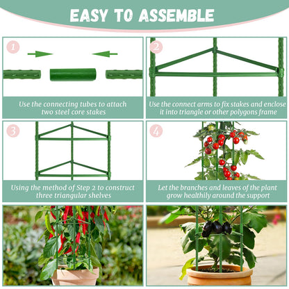 Legigo 2-Pack Tomato Cage for Garden Plant Support - Up to 48in Garden Stakes, Tomato Trellis for Potted Plants, Tomato Cages Plant Stakes for Climbing Vegetables & Flowers