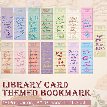 Zaamwoyy 30 Pcs Vintage Library Magnetic Bookmarks, Inspirational Quotes Aesthetic Bookmarks Bulk, Cute Handwritten Book Mark for Women Man Reading Lovers Students Teachers Office Workers Gift