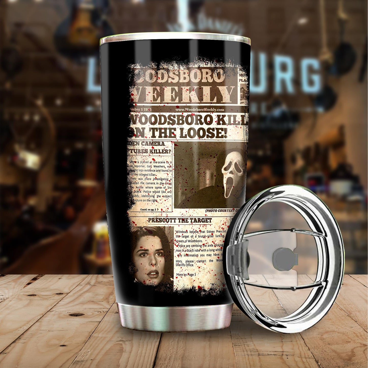 Horror Movie Character Inspired Tumbler 20 Oz, My Level Of Sarcasm Depends On Yoiur Lavel Of Stupidity Tumbler, Gifts Idea for Horror Movie Fans, Stainless Steel Water Bottle for Hot & Cold Drinks