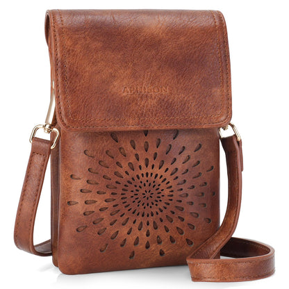 APHISON Small Crossbody Bags for Women Trendy, Leather Crossbody Phone Purses Handbags with Adjustable Strap