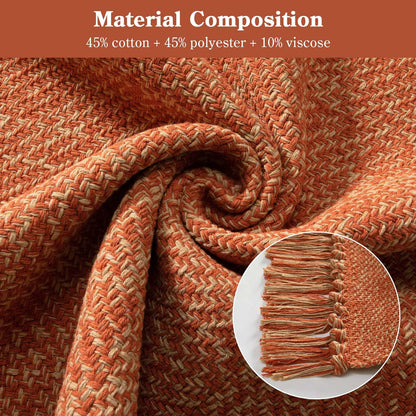 Collive Small Bathroom Rug 2' x 3', Modern Farmhouse Kitchen Mat Hand-Woven Washable Entryway Rugs, Reversible Low Profile Front Door Mat Terracotta Fall Carpet for Porch Back Bedroom Decor